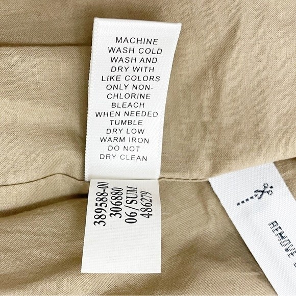 NWT Banana Republic 100% Linen Tribal Print Sundress Women’s Size 14 Brown Ivory - Picture 12 of 13